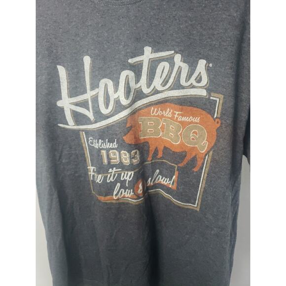 Hooters Classic Jerzees Tshirt Large Gray - Picture 2 of 5